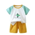 thumbnail image 2 of LSLJS Baby Summer Cute Printed Round Neck Short Sleeve Shorts Set Summer Clothes Kids Clothing Trendy 2024, 2 of 3