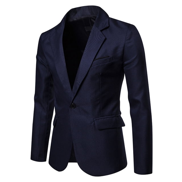 Blazer for Men, Men Casual Solid Fashion Button Blazer Suit Back Long Sleeves Jacket