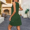 thumbnail image 4 of Ovzne Robes d'Été pour Femmes 2025 Robe d'Été Mode d'Été pour Femmes Imprimé à Pois Poche Sans Manches Robe à Col en V Robe pour Femmes Imprimée Liquidation, 4 of 6