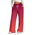 thumbnail image 1 of Pants for Women, Womens Fashionable Striped Printed Drawstring Wide Leg Pants, 1 of 5