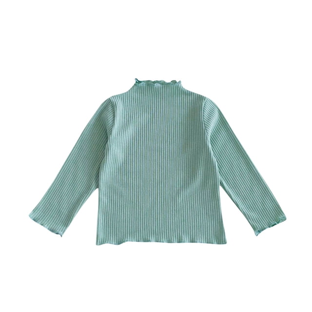 Offres de Chandails à Manches Longues pour Bébés Filles Enfants Hommes et Femmes Hauts à Manches Longues à Col Rond Chandail Ras du Cou pour Bébé Vert 100