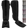 thumbnail image 1 of RDX Shin Guards for Kickboxing, Maya Hide Leather KARA Instep Foam Protection, Red, Medium, 1 of 8