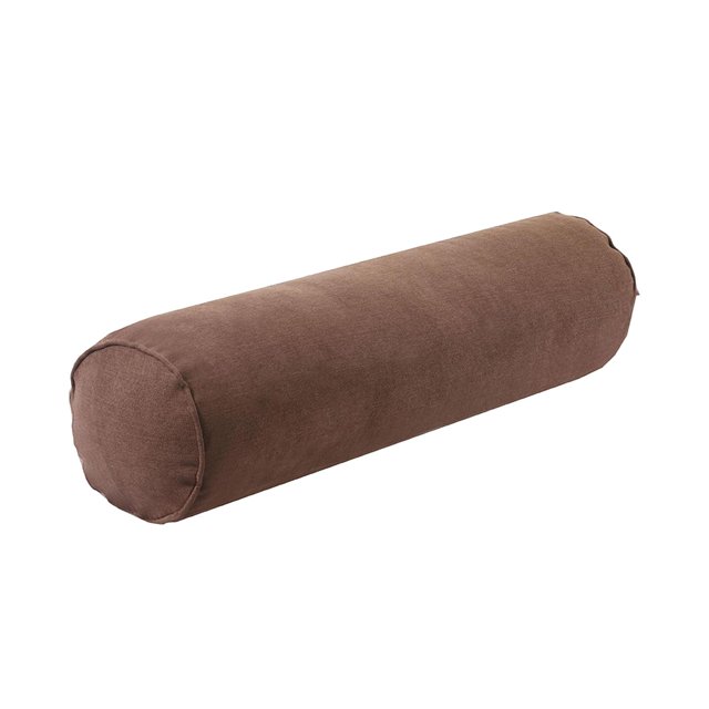 Oreiller Rouleau Cervical par Bunblic, un Oreiller Cylindrique pour le Cou en Tissu Velours Coréen Brun. Rempli de Coton Creux pour la Résilience et le Confort, Il Mesure 15cm x 40cm (5.91 Po x 15.75 Po) et Pèse 300g. Idéal comme Oreiller Corporel pour Voitures, Bureaux, sofas, Lits Ou Fenêtres.
