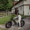 thumbnail image 4 of EMMO Paralo Pro Moped Style EBike for Two - Electric Scooter Bicycle 750W - Green - Long Range 48V Removable Battery LED Turn Signals, 4 of 5