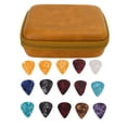thumbnail image 3 of Guitar Pick Holder Case, Guitar Pick Bag Set Large Space EVA And Cloth  For Storage Yellow With Strap, 3 of 8