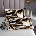 thumbnail image 3 of Erosebridal Black and Gold Quilt Sets for King Size Bed, Abstract Line Bed Set, Geometry Home Decor 3pcs, 3 of 5
