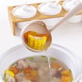 thumbnail image 4 of yingyy 2 in 1 Soup Spoon Long Handle Home Strainer Cooking Colander Kitchen Scoop Plastic Ladle Tableware Kitchen accessories beige 1pcs 1Set, 4 of 6