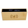 thumbnail image 3 of Wooden Digital Alarm Clock, Exquisite Bamboo Material Wireless Charging Wood LED Clock  For Living Room, 3 of 8