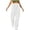 White, variant on fatyb Women's Corduroy Cargo Pants Elastic High Waist Womens Casual Straight Leg Trousers with Pockets