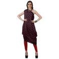 thumbnail image 1 of Moomaya Robe Kurti Sans Manches à une Épaule Imprimée pour Femmes, Vêtement de Créateur Boho pour Fête, 1 of 7