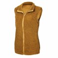 thumbnail image 4 of Heliisoer Pocket Women Zipper Solid Color Jacket Plush Sleeveless Lapel Vest Loose, 4 of 8