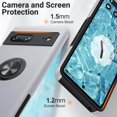 thumbnail image 3 of KOMI for Google Pixel 7 Case, Slim Fit Shockproof Protective Case for Pixel 7, Military-Grade Drop Protection with Ring Kickstand [Magnetic Car Mount Feature] Case for Google Pixel 7-Silver, 3 of 5