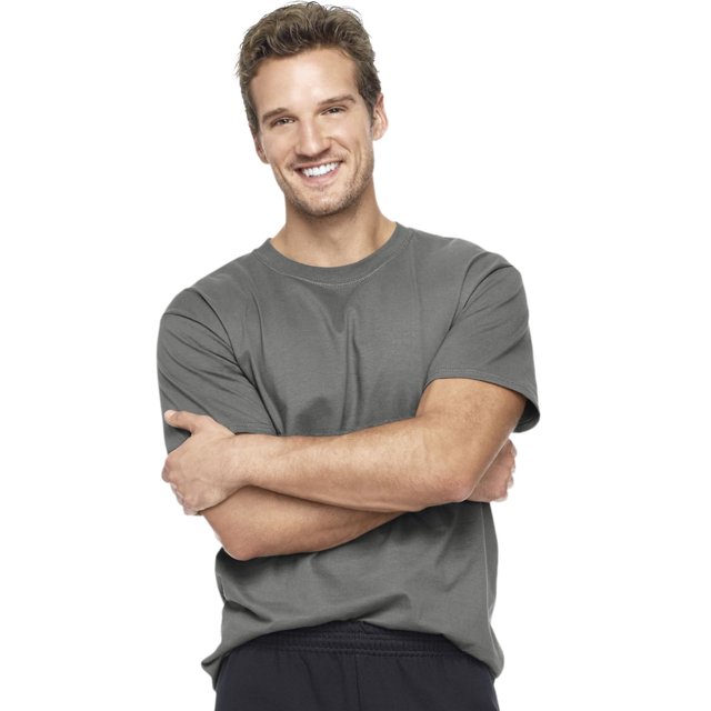Hanes Adult Tagless Short-Sleeve Bottom Hem Beefy T-Shirt