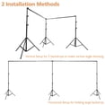 thumbnail image 4 of Yescom Support de Toile de Fond Photo 10 X 20 Pi Kit Trépied Support d'Arrière-plan Réglable Support Barre Croisée Robuste pour Studio Vidéo Salle de Classe Scène pour Marionnettes, 4 of 9