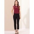 thumbnail image 3 of INSPIRE CHIC Blouse à Col Peter Pan à Manches Courtes pour Femmes, 3 of 6