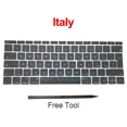 thumbnail image 1 of New Keycaps US UK Spain French Russian For Macbook Pro Retina 13" A1708 Keyboard Keys Replacement key cap 2016 2017 Italy, 1 of 6