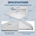 thumbnail image 4 of 2-Tier Waterproof Wood Washer and Dryer Countertop Shelf - 54x27.5" Laundry Organizer with Raised Edge Rails, Non-Slip Pads, Large Storage for Laundry Room - White, 4 of 8