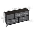 thumbnail image 3 of HOMCOM Commode de Rangement en Lin à 5 Tiroirs avec Cadre en Métal, 3 of 10