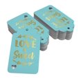 thumbnail image 2 of Inkdotpot 100 Pack Real Gold Foil Paper Tags Love Is Sweet Wedding Favor Hang Tag, 2 of 6