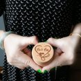 thumbnail image 2 of Langgg Rustic Wedding Wood Ring Holder Wedding Ring Bearer Box Engagement Engraving Wooden Rings Box, 2 of 6