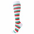 thumbnail image 2 of Chaussettes Mi-Mollet Imprimées de Noël, Longues, Chaussettes Jusqu'aux Genoux, Bas, Bas de compression Multicolores, 2 of 3