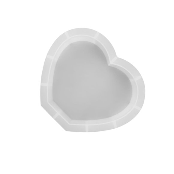 maskred Moule en Silicone Cristal Résine Moule Coulée DIY Cœur 165x140x51mm Époxy Blanc Cœur 250x211x51mm