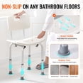 thumbnail image 3 of KFFKFF Bath Stool, Shower Bench with Backrest, Height Modifiable Bathing Seat, Interior Shower and Bathtub Chair, Slip-resistant Bathroom Stool for Seniors, Disabled, Handicapped, 3 of 9
