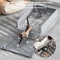 thumbnail image 4 of Stainless Steel Cat Litter Box with Lid Large Litter Box for Big Cats Non-Stick Stainless Steel Cat Boxes High Sides, Kitten Metal Boxes, Anti-Leakage, Easy to Clean, 4 of 7