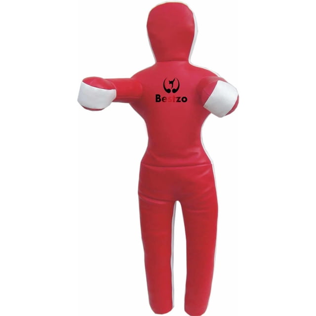 Bestzo MMA Jujitsu Judo Sac de Frappe Grappling Mannequin Position Assise Rouge