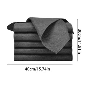 LAILLSH 2026 New Arrival Wipes Antibacterial Surface Cleaning 10pc Cloth Black Padded Cloth Glass Lazy Cloth Absorbent Clean Waterless Fiber Cloth.