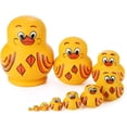 thumbnail image 1 of Meitianfacai 10 Wooden Yellow Russian Nesting Dolls Toys, 1 of 5