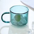 thumbnail image 4 of Promotion!Verres Transparents Double Paroi Tasse à Café Vaisselle avec Poignée pour Vin Thé Ou Cappuccino Vert, 4 of 11