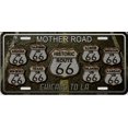 thumbnail image 2 of Route 66 Mother Road Chicago To LA Metal License Plate, 2 of 2
