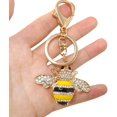 thumbnail image 4 of Jinsinto Rhinestones Little Bees Keychain Bumblebee Shiny Keyring Animal Keychain Decorated for Wallets, 4 of 5