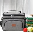 thumbnail image 1 of Insulated Leakproof Soft Cooler Bag, 36L Capacity, Portable Collapsible Tote for Lunch, Groceries, Camping, Road Trips, Gray, 29x24x22cm, 1 of 7