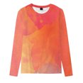 thumbnail image 3 of RKSTN Chemises à Manches Longues pour Femmes Mode Chandail à Col Rond Imprimé Teinture sur Nœuds Décontracté Sortie Blouses Amples Hauts, 3 of 3