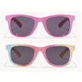 thumbnail image 1 of 2pcs Trendy Oval Shaped Polycarbonate Frame Decorative Glasses  Rainbow Color  Lightweight  Girls Hiking Fashion Accessory  Classic Design For Everyday Wear, 1 of 6
