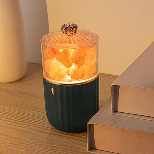Feltree Mini Lampe Portable à DEL en Pierre de Sel Diffuseur d'Arômes USB Rechargeable Parfum Coloré Diffuseur d'Huiles Essentielles Lampe pour Voiture Camping Chambre