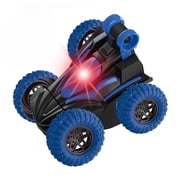 Blue Remote Control Stunt Car 360 Degree Flip And Roll Toy With Lights For Kids Rechargeable Rc Car Toy For Boys Girls 14X11X9.5Cm 5.5X4.3X3.7In Toy Car Gift