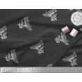 thumbnail image 3 of Soimoi Japan Crepe Satin Fabric Leaves & Lotus Block Print Fabric by Yard 42 Inch Wide, 3 of 3