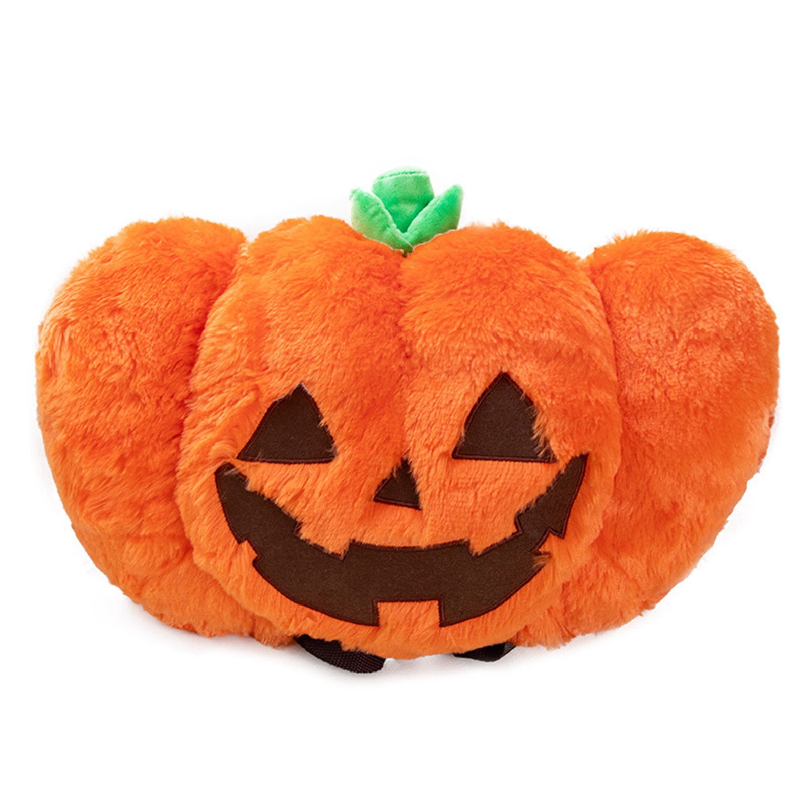 SIYTUAU Orange Plush Pumpkin Backpack For Girls - 17.7 Inch Halloween Trick Or Treat Bag With Zipper Pouch School Bookbag Daypack