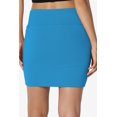 thumbnail image 3 of TheMoogan Women's Basic Stretch Cotton High Waist Double Layer Tube Mini Skirt, 3 of 7