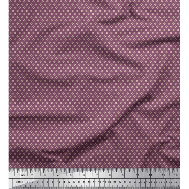 Soimoi Cotton Voile Fabric Plus Sign Small Printed Craft Fabric by The Yard 56 Inch Wide