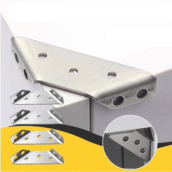 PRETXORVE Stainless Steel Multifunctional Corner Sided Fixed Corner Brace Cabinet Trapezoidal Hanging Angle Hanging Layer Board Support Connecto