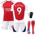 thumbnail image 1 of Maillot de Soccer pour Enfants Garçons Filles SAKA 7# RICE 41# G.JESUS 9# QDEGAARD 8#, 1 of 2