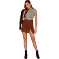 thumbnail image 5 of ORUYROP Women's Asymmetrical Solid Overlap Bodycon Workwear Skirt, 5 of 5