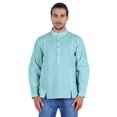 thumbnail image 1 of Atasi Chemise Henley Indienne pour Homme à Manches Longues, Décontractée, Col Mandarin, Courte Kurta, 1 of 7