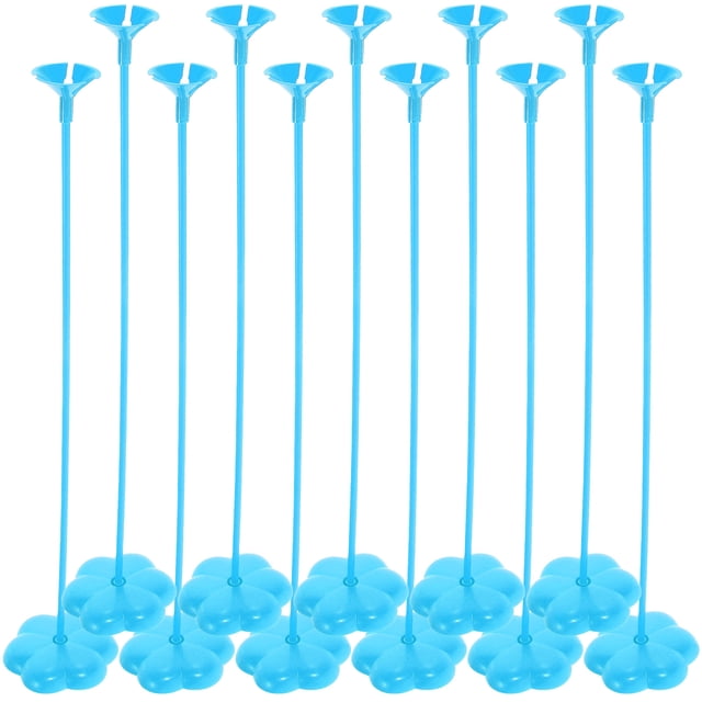 CIMAXIC Party 50pcs Balloon Support Stick Reusable Balloon Sticks Party Balloon Sticks with Base,15.75"X3.35"X3.35"