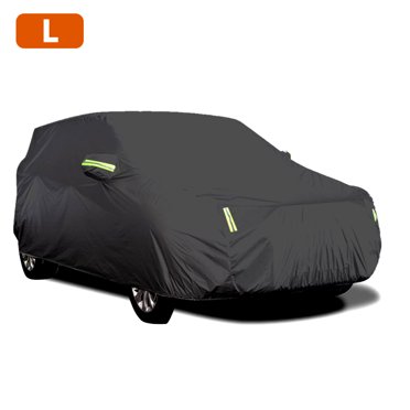 Housse de Voiture Housse de Voiture Complète avec Bandes Réfléchissantes Écran Solaire, Antipoussière, Imperméable, anti-UV et Résistante aux Rayures Universelle L