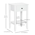 thumbnail image 3 of HOMCOM Side Table Set of 2, End Tables with Drawer and Bottom Shelf, 3 of 10